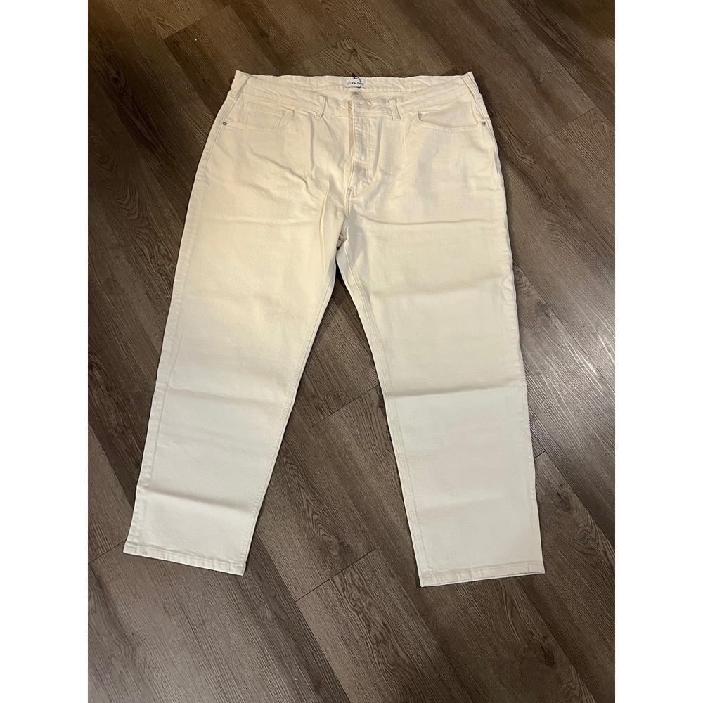 The Drop Janine Straight Leg‎ Jeans Ecru Off White Denim Size 36 NEW
